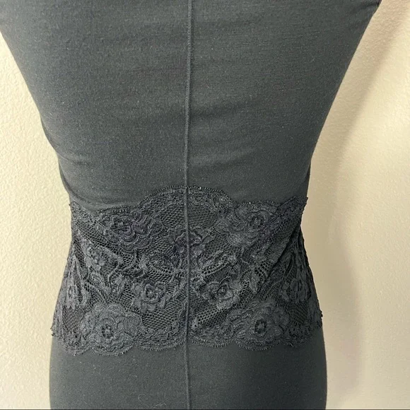 SOLD Free People Women’s Body Shaper Corset Style Black Lace Tank Top - Picture 8 of 16